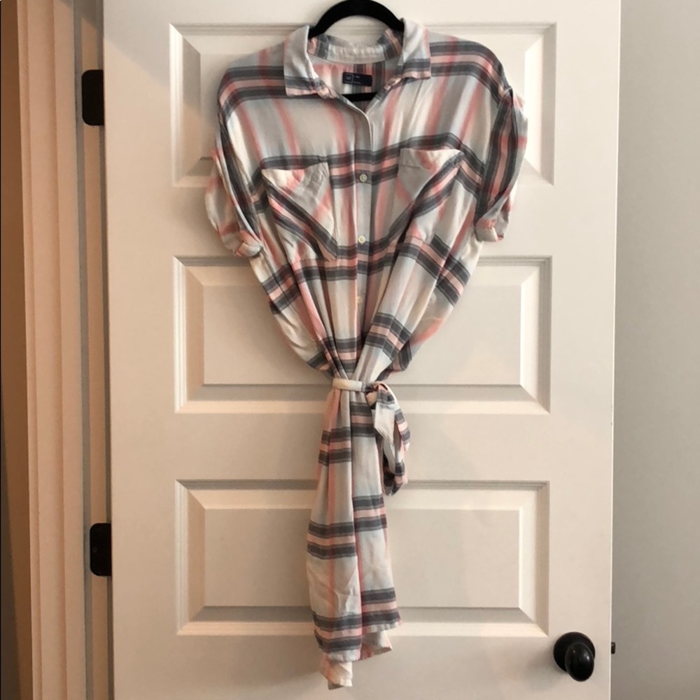 Gap short sleeve flannel dress